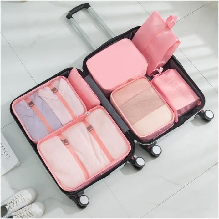 Lot De 7 Organisateur De Bagage Sac De Voyage Femme Homme Trousses