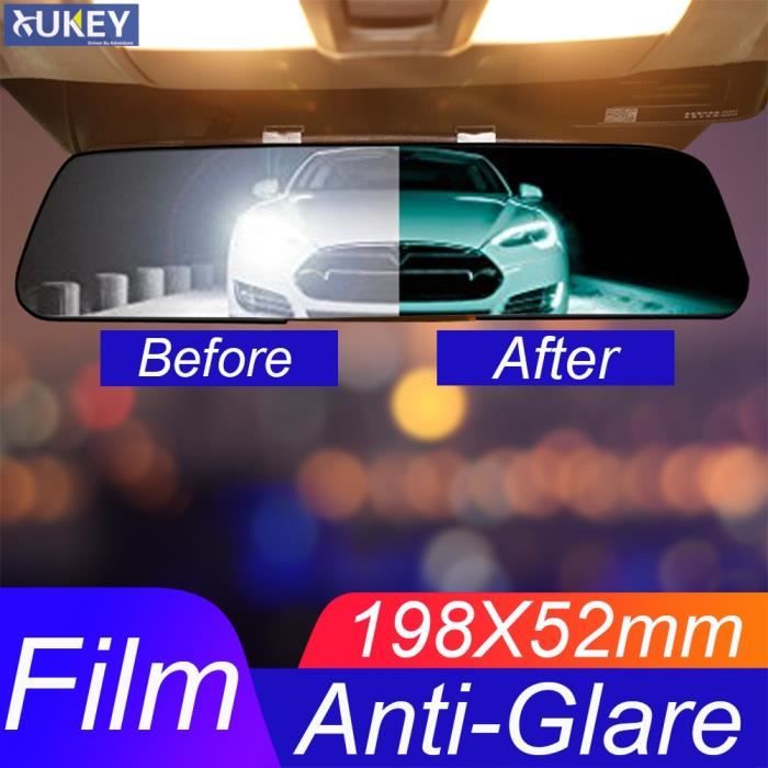 1 ensemble universel voiture intérieur rétroviseur Anti-éblouissement Film vue arrière Anti rayure nano autoc