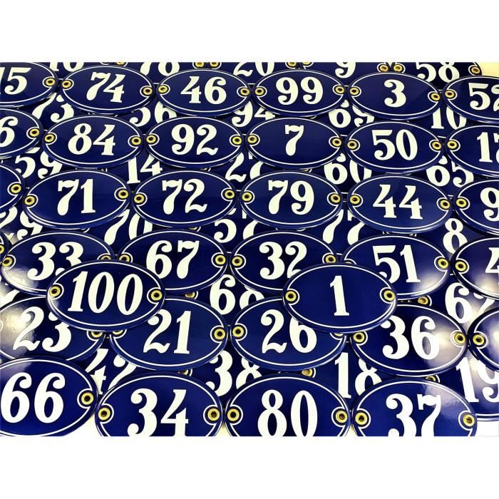 Numéro De Maison 43 - Plaque Métal 150/100 - Marque Girod - Bleu
