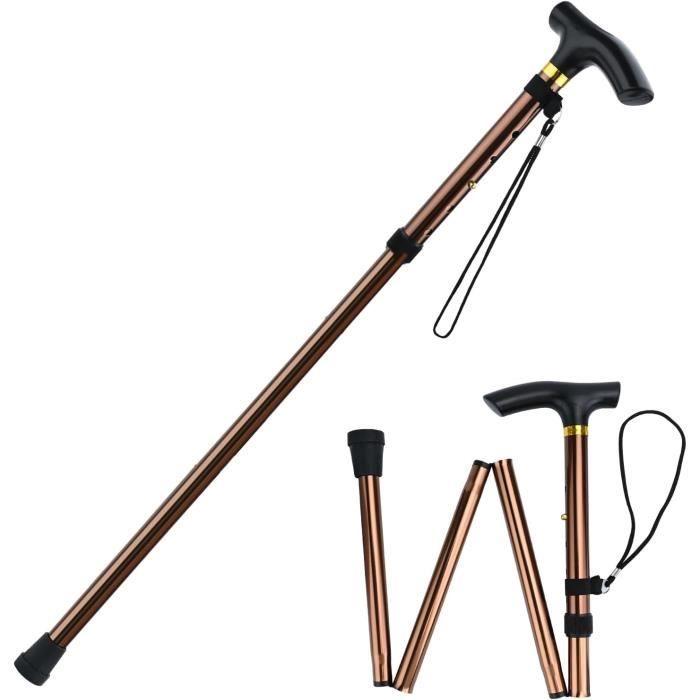 Outdoor pliage canne télescopique trekking pôles - rouge - Sport