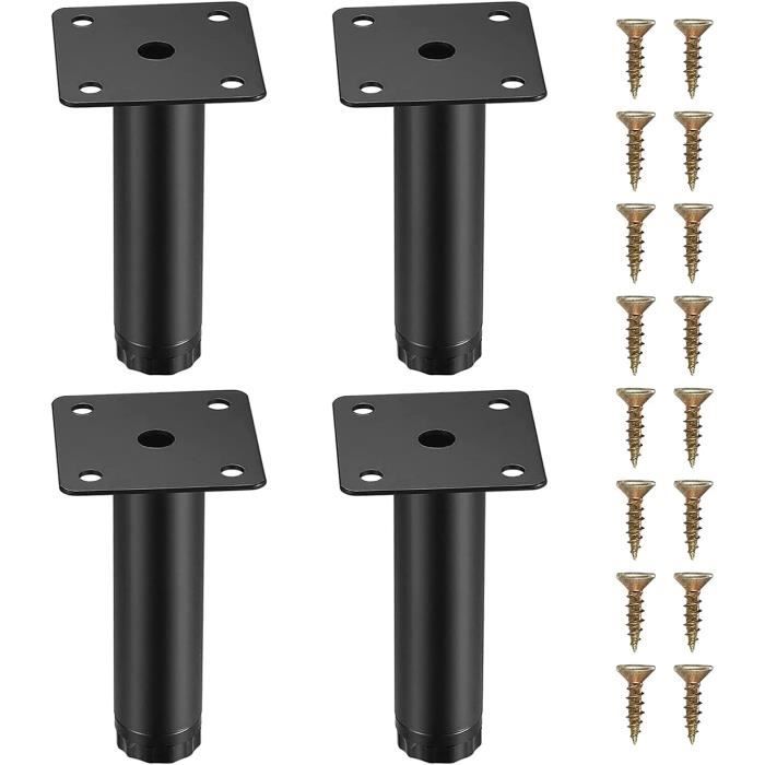 GOIYZTTR 4 Pièces Pieds de Meubles Réglables Pied d'Armoire Pied