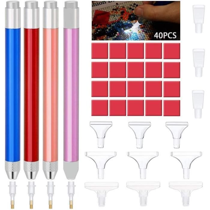 Outil De Peinture Diamanté DIY – 2 Pièces, Pointe De Perçage Carrée, 250 Trous