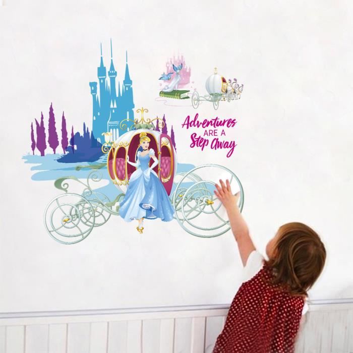 Princesse Cendrillon Blanche Neige en Bois Horloge murale Maison Bureau Décoration