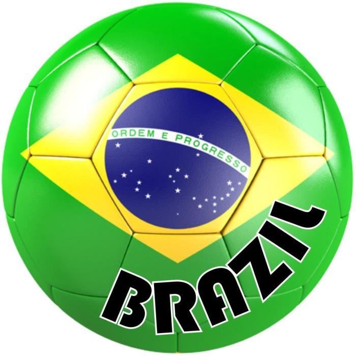 Autocolant Sticker Drapeau Ballon Foot Bresil Cdiscount Maison