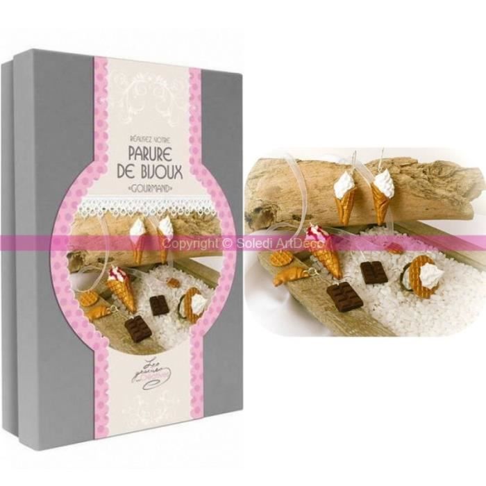 Kit de réalisation de Parure de bijoux Gourmands en pâte polymère