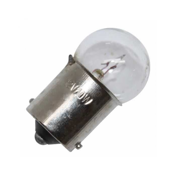 Ampoule-lampe 12v 10w norme r10w culot ba15s graisseur standard blanc (feu  de position) (boite de 10) -p2r- - Cdiscount Auto