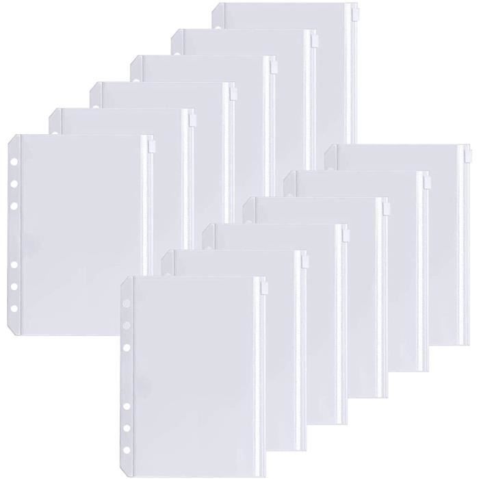 Lot De 12 Pages Pour Album De Pièces – 42 Compartiments De 29 Mm – Pour Pièces 2 Euros – Pochettes PET Transparentes – Classeur 3 Anneaux