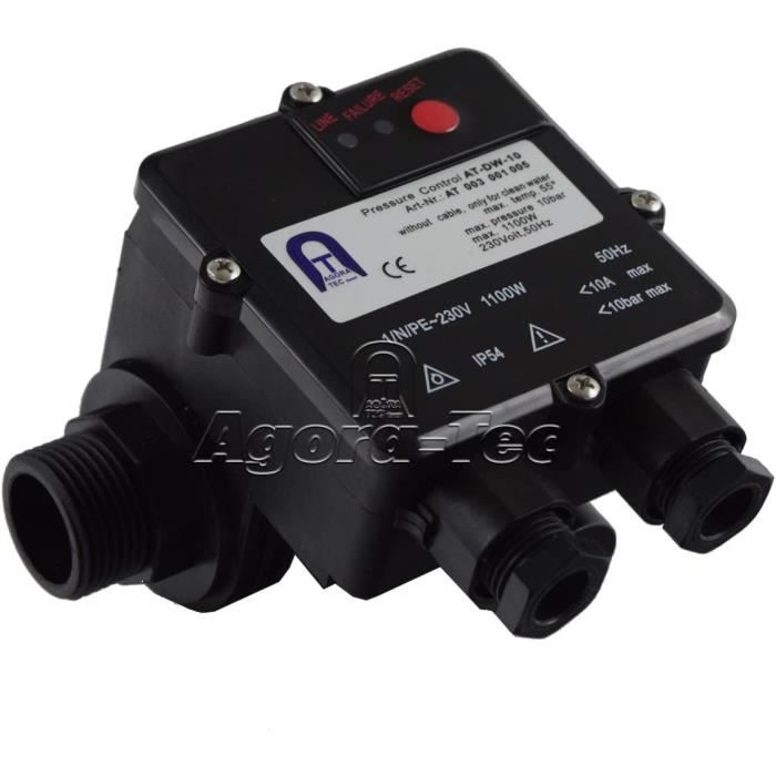 Pressostat De Pompe à Eau à Membrane - Compatible Séries FL30 à FL43 - Pression Réglable 17 à 80 PSI - Matériau PP, Dimensions Compactes