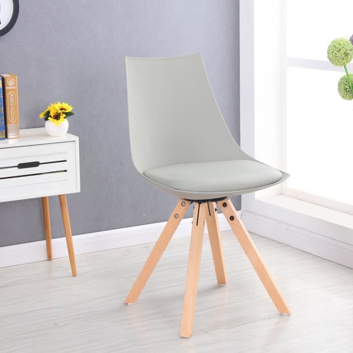 Designetsamaison Chaise scandinave Grise Romano