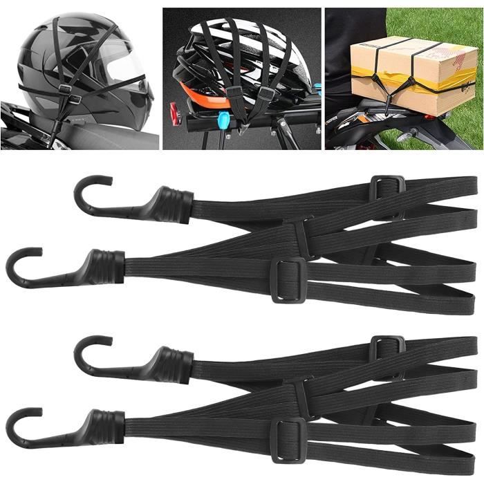 Filet Élastique à Bagages 30x30 Cm Avec Crochets - Pour Panier De Vélo, Moto, Scooter, Casque - Noir