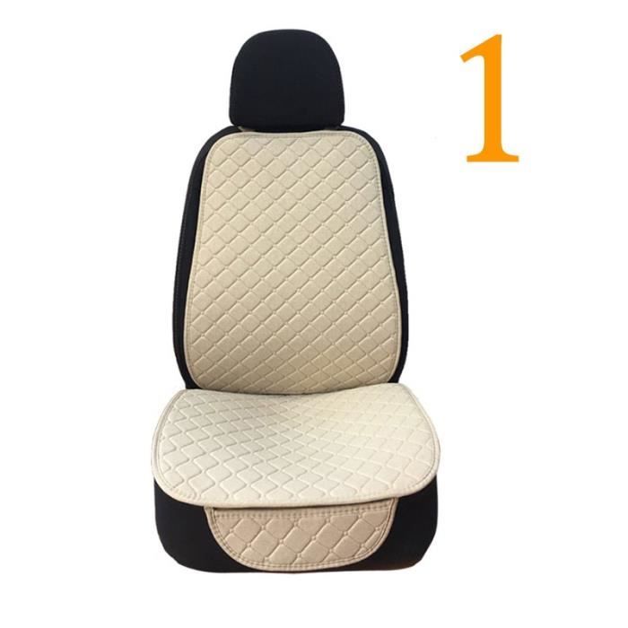Housse de protection de siège de voiture en lin de grande taille, tapis de  coussin de dossier avant ou 1 front beige - Cdiscount Auto