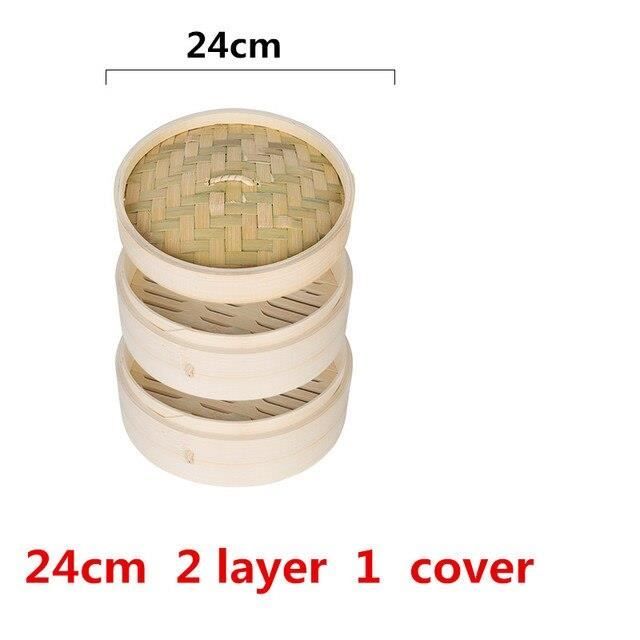 Cuiseur Vapeur En Bambou - Panier Vapeur Traditionnel Pour Légumes, Dim Sum Et Desserts (13 Cm)