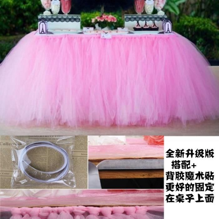 Jupe de table tulle rose cheap