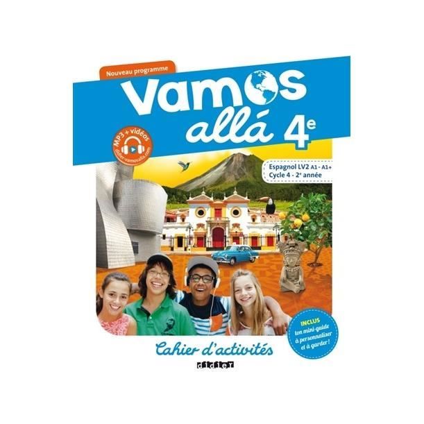 vamos alla 4e espagnol lv2 a1 a1 cycle 4 2e annee cahier d activites cdiscount