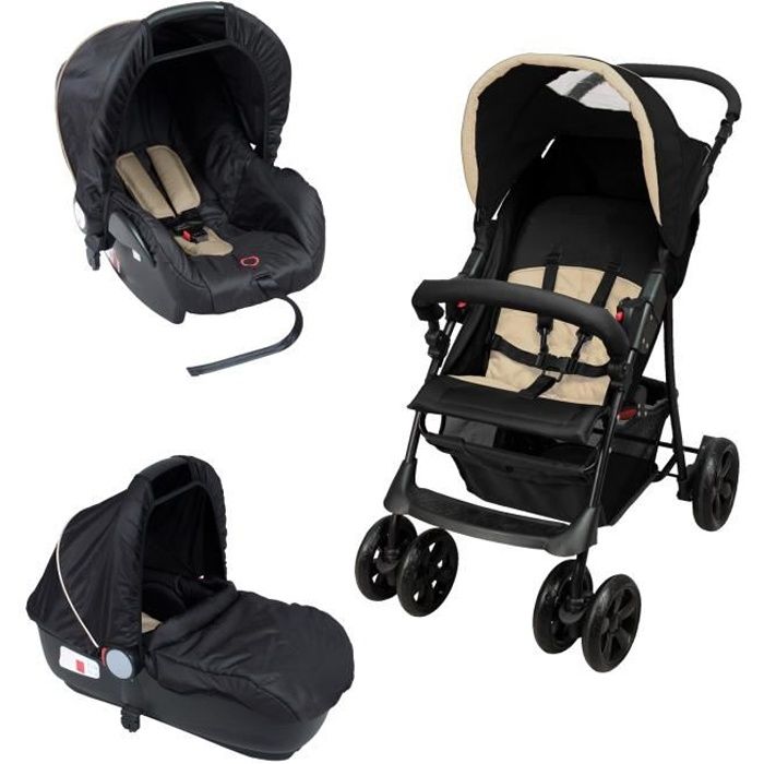 Poussette trio deals nacelle voiture