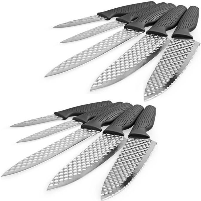 Harry Blackstone Airblade X2 – Set de 10 Couteaux de cuisine