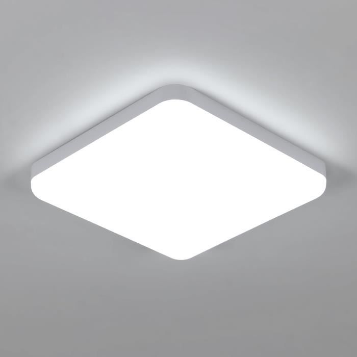 Plafonnier Led Carré 36W, Lampe Led 4320LM Blanc Eclairage Moderne Plafonnier Salon Salle Eclairage Etanche IP54 De Bain, Cuisine Chambre Couloir