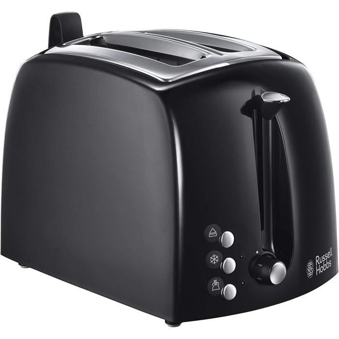 Nordic Grille Pain 2 Fentes, Tranches Larges, 6 Niveaux De Dorage Decongelation 870 Noir Ta1166blk