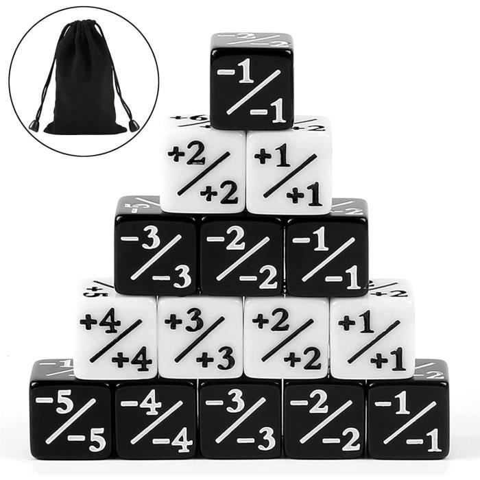 48 Pièces Dés Compteurs MTG - D6 Acrylique 16mm - 6 Couleurs Avec Sac De Rangement - Accessoire Jeu Cartes