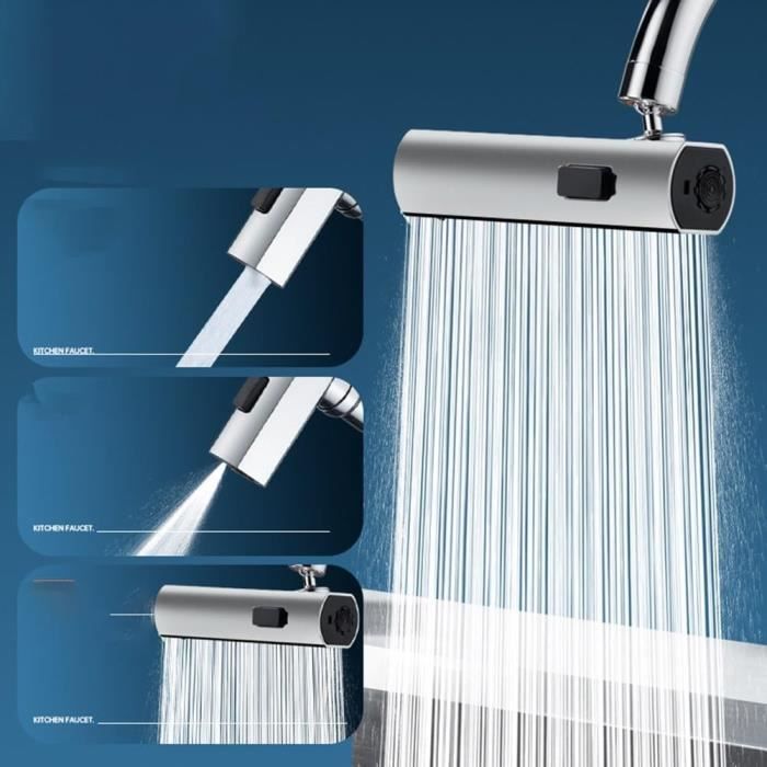 Tête De Pulvérisation De Robinet De Cuisine à 3 Fonctions Adaptateur Accessoires Universelle