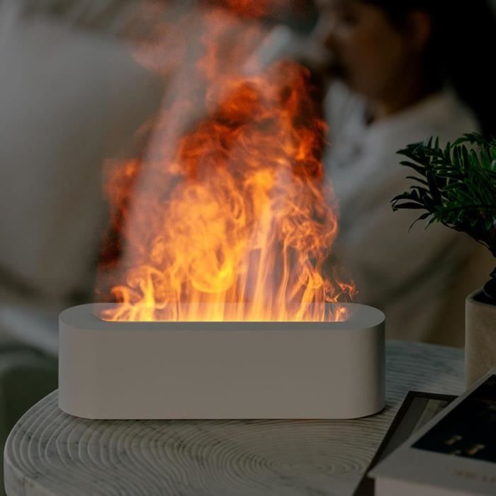 Humidificateur D'air Avec Diffuseur D'aromathérapie - 560 Ml - Flamme Simulée 3D - Modèle Air9309 - Neuf Sous Blister