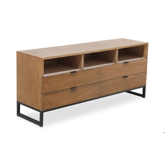 MENZZO Meuble TV Panara L150cm Bois dacacia patiné MENZZO Meuble TV Panara L150cm Bois dacacia patiné
