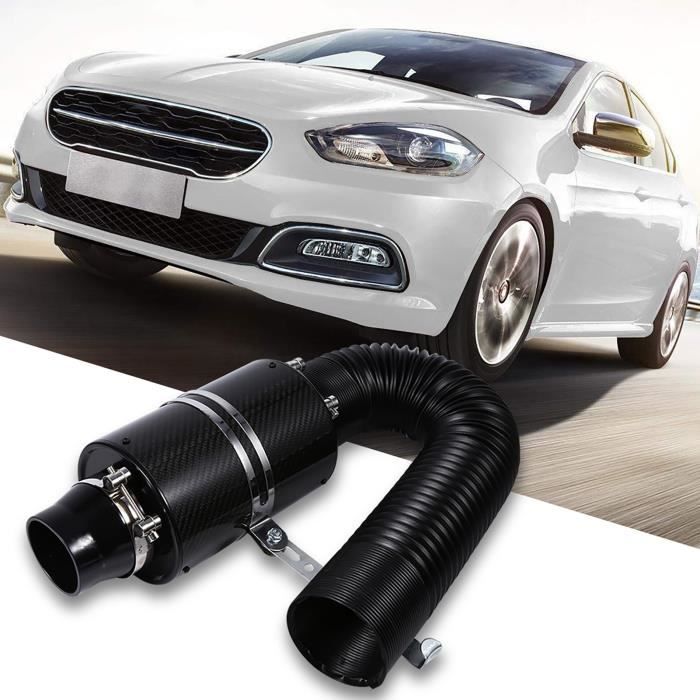 Kit D'Admission D'Air Froid 76mm Pindex - Filtre Fibre Carbone, Tuyau Aspiration Universel Pour Voiture, Améliorez Puissance Et Réponse Accélérateur