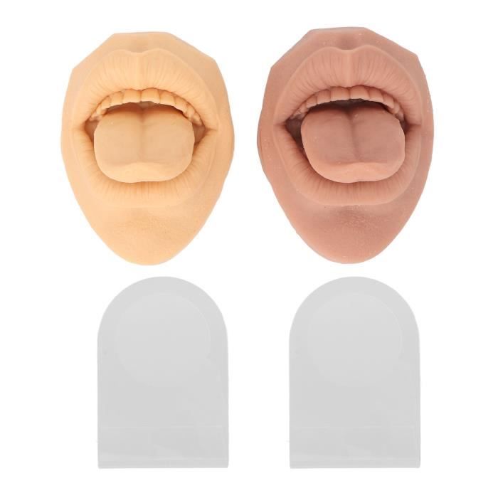 2 Fausses Langues Réalistes En Silicone - Accessoire Halloween Et Farces - Effet Saignant
