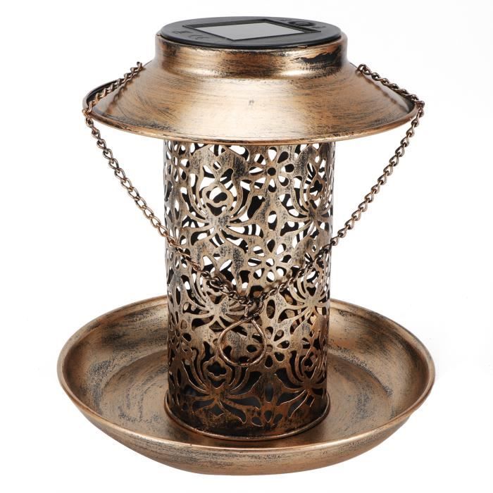 Mangeoire Oiseaux Suspendue Anlising - Lot De 2 - Maille Métallique Noir - Pour Jardin Ou Balcon