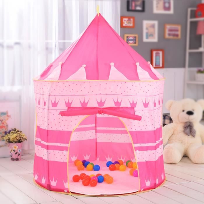 Tente Tipi Château De Princesse Pour Enfants - 130x100x130 Cm, Intérieur/extérieur, Cadeau Anniversaire