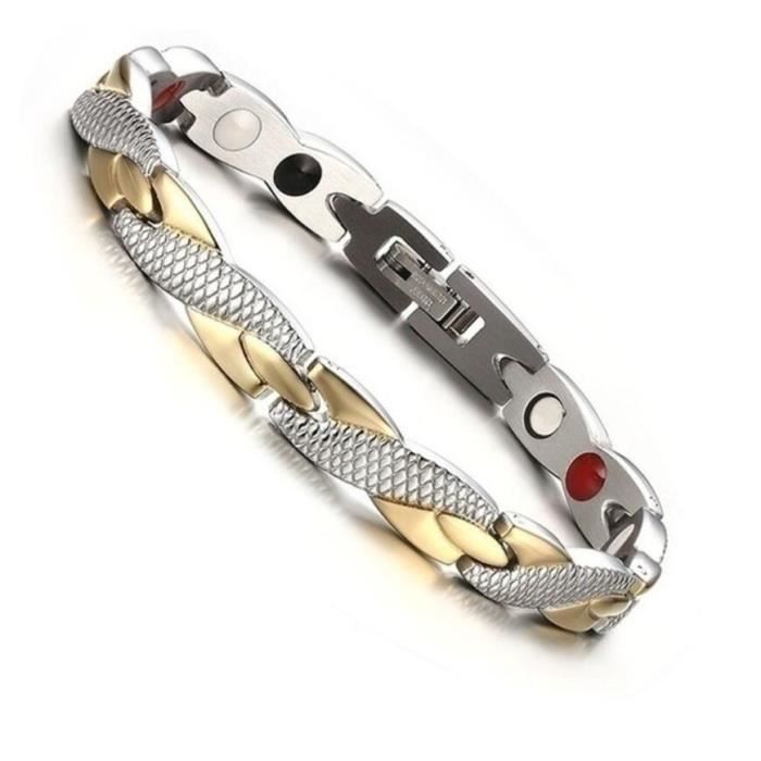 Bracelet élégant Rouge Avec Aimant - Alliage Métallique - Style Simple Et épuré - Neuf Avec étiquette