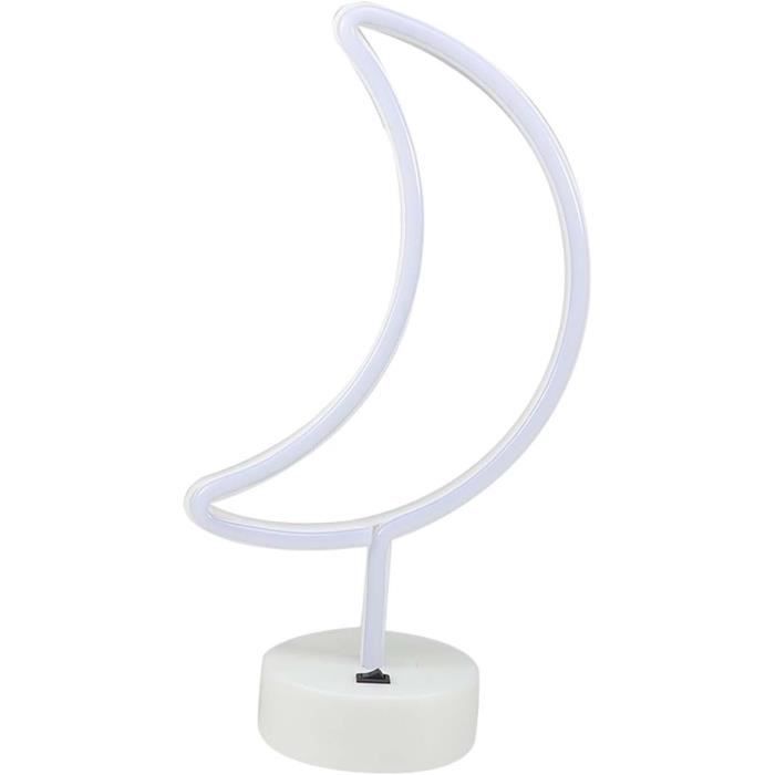 Lampe Lune LED Avec Support - Veilleuse Décorative, Piles AA, Blanc Chaud, 27 Cm - 7