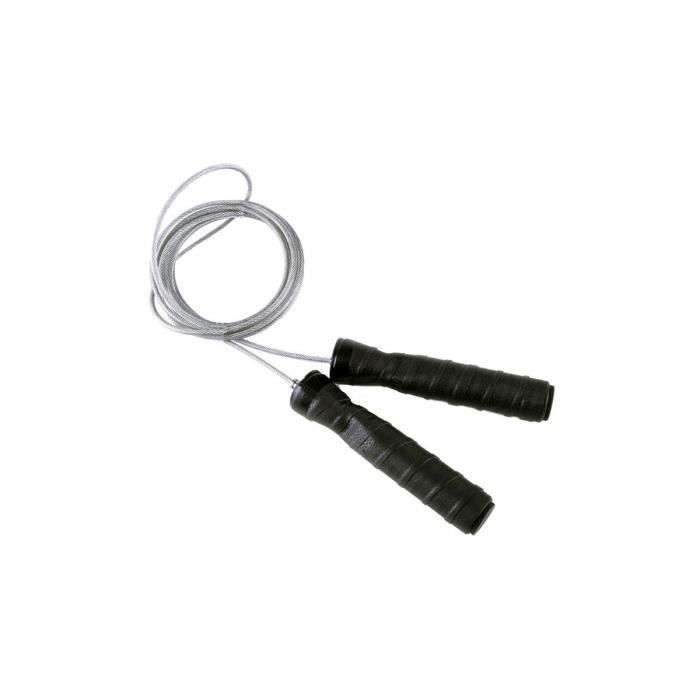 Corde à Sauter En Cuir Everlast - Poignées En Bois Poli - Longueur 2,4 M - Pour Fitness, Boxe, Entraînement - 1