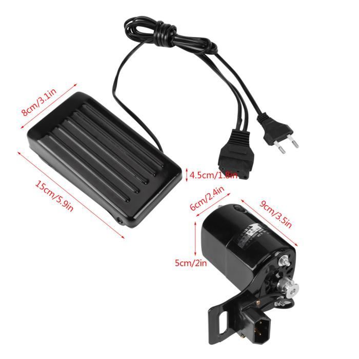 Pédale De Machine à Coudre, Moteur De Machine à Coudre 100W Et Pièces De Machine à Coudre Domestiques De Kit De Pédale[Prise Européenne] Pièces