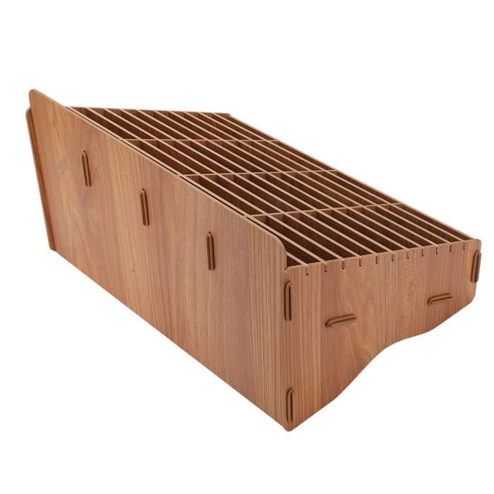 Stylo De Bureau En Bois À 5 Compartiments - Organiseur De Bureau