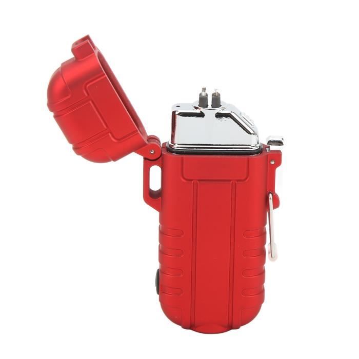 Briquet Electrique tempête étanche à Double Arc électrique avec Lampe de Poche LED, Rechargeable par USB, Briquets Plasma sans Flamme avec Cordon pour Le Camping, la randonnée(Bleu Briquet Electrique tempête étanche à Double Arc électrique avec Lampe de Poche LED, Rechargeable par USB, Briquets Plasma sans Flamme avec Cordon pour Le Camping, la randonnée(Bleu