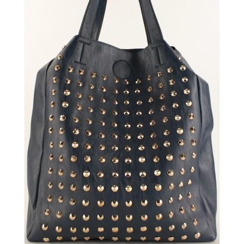 Sac Porté épaule LA BAGAGERIE En Cuir Bleu - Occasion En Très Bon état - Style Classique Et Pratique Pour Femme