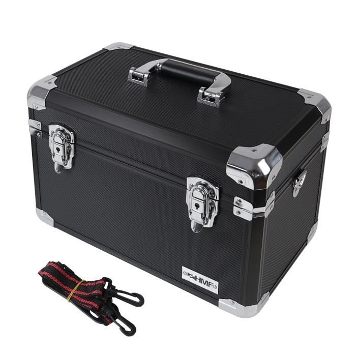 HMF 14973-02 Lot de 2 poignées de valise en plastique Noir 14 x 7 cm 