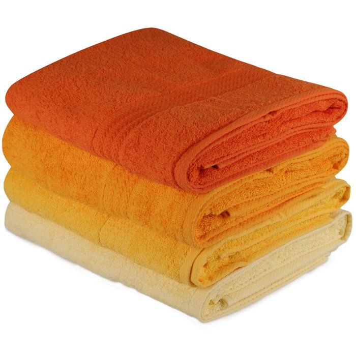 Lot de 4 serviettes de bain 70 x 140 cm Bleues - vue 2