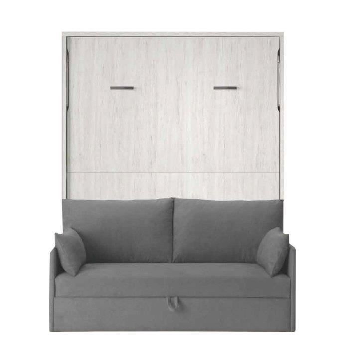 Armoire Lit Escamotable Bonita Profondeur 56 Cm Couchage 140 190