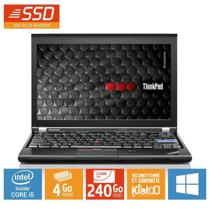 Top achat PC Portable Ultrabook portable LENOVO THINKPAD x220 core i5 4 go ram 240 go disque dur ssd ,ordinateur portable reconditionné,w7 pas cher