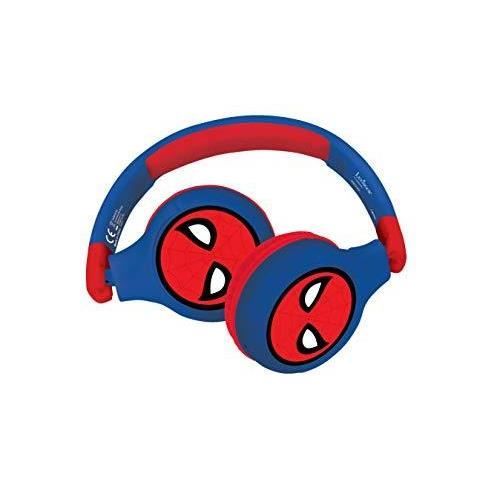 Lexibook - - Spiderman-Casque Audio Enfant 2-en-1 Bluetooth Stéréo