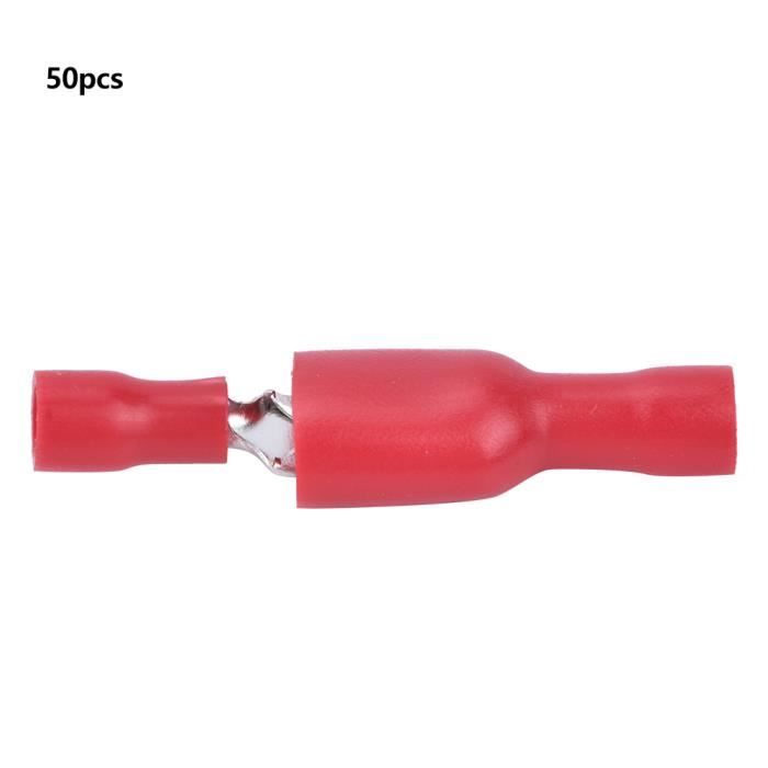 100 Connecteurs Boule Mâle/femelle à Sertir - Bornes électriques Avec Gaine Thermo