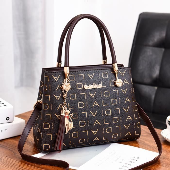 Sac à Main Femme En Cuir PU Effet Croco - Bandoulière Ajustable, Fourre-tout élégant Beige