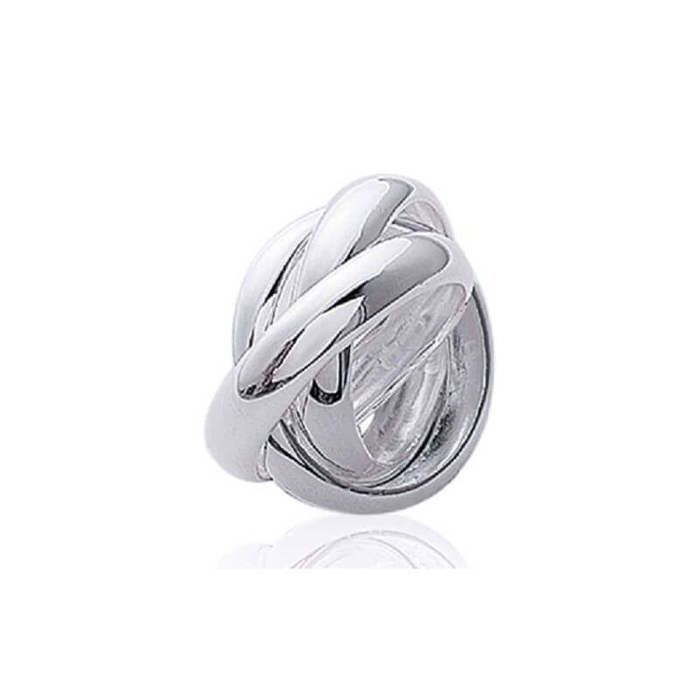 Bague entrelacée argent massif