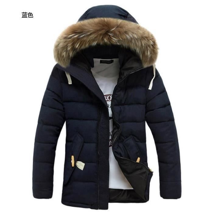 Blouson homme col new arrivals fourrure