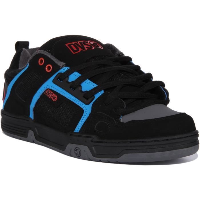 dvs comanche baskets à panneaux de mailles lacées pour hommes en noir bleu (noir bleu, 42.5)