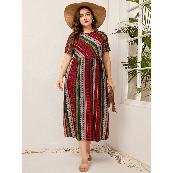 Robe longue en lin grande taille top