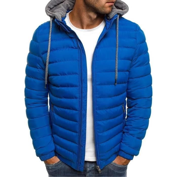 Doudoune Blouson Homme Hiver Chaud Manteau pais Veste Moto