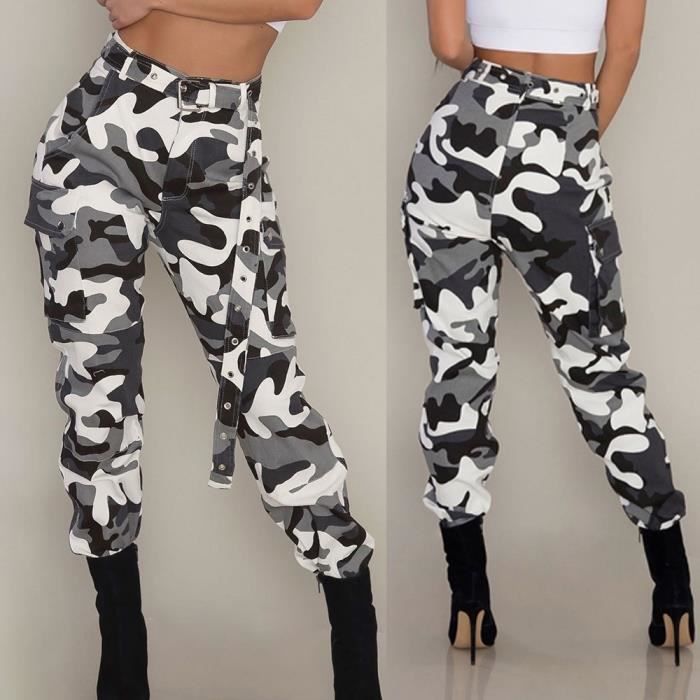 Pantalon militaire femme large deals